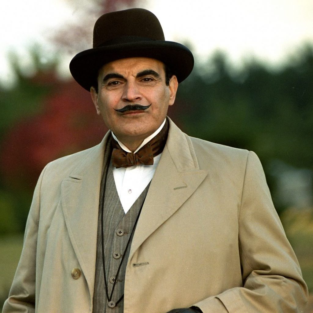 pic of Hercule Poirot played by David Suchet.